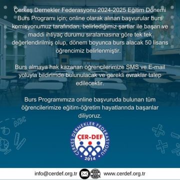 ÇERKEŞ DERNEKLER FEDERASYONU BURS KOMİSYONU TOPLANDI